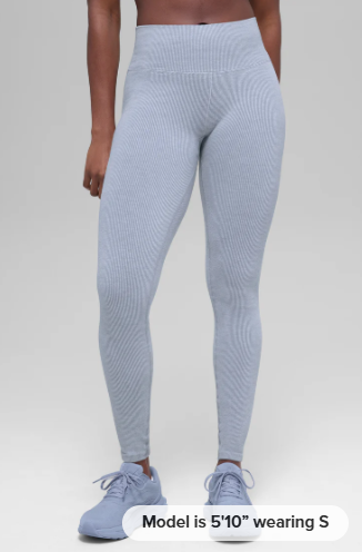 Seamless High-Waist Two Tone Rib Legging