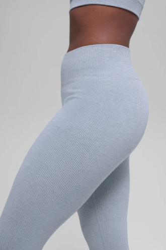 Seamless High-Waist Two Tone Rib Legging