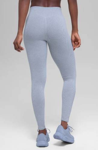 Seamless High-Waist Two Tone Rib Legging