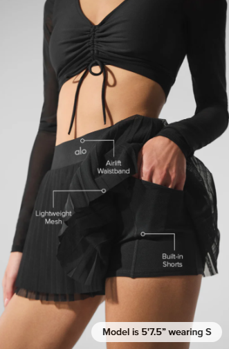 Mesh Baseline Tennis Skirt