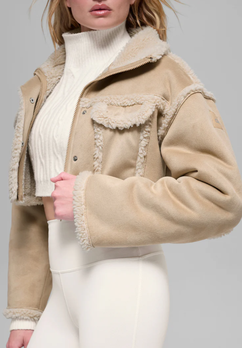 Faux Shearling Snowfall Cropped Jacket