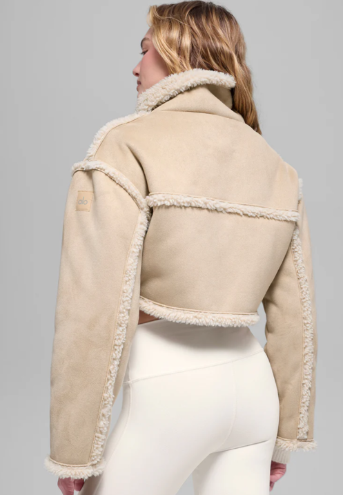 Faux Shearling Snowfall Cropped Jacket