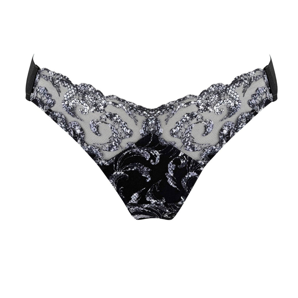 Siren Noir Sequined Lace Lingerie Set