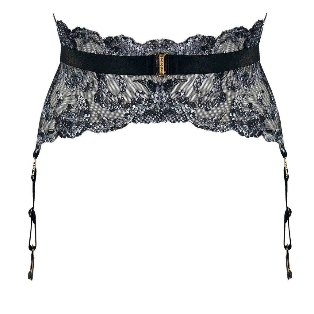 Siren Noir Sequined Lace Lingerie Set