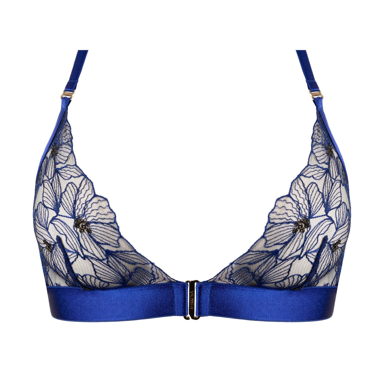 💙 Sapphire Bloom Embroidered Lingerie Set