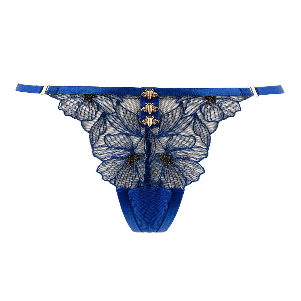 💙 Sapphire Bloom Embroidered Lingerie Set