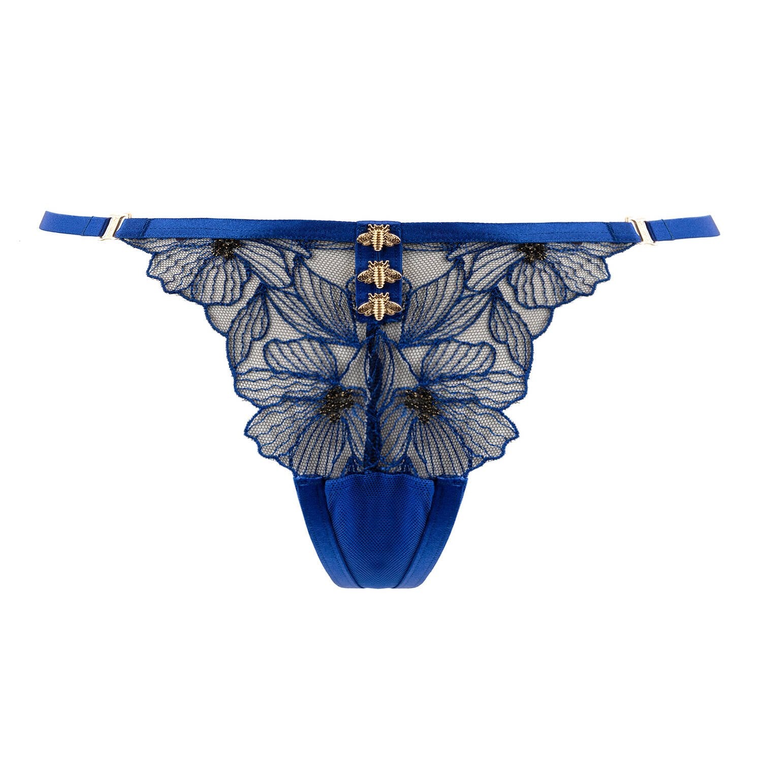 💙 Sapphire Bloom Embroidered Lingerie Set